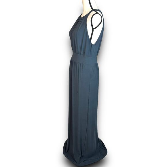 CARMEN Carmen Marc Valvo Sleeveless Maxi Dress Special Event Dark Gray Large - Picture 2 of 6